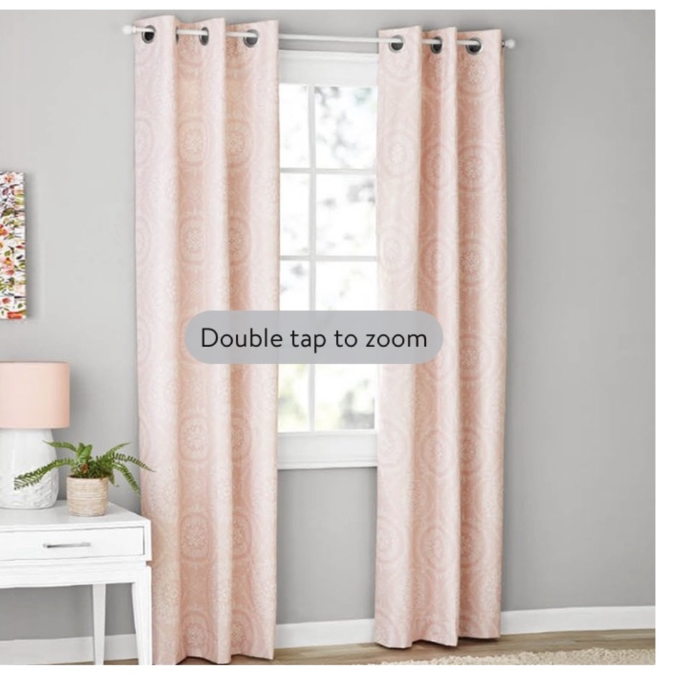 Pink curtains